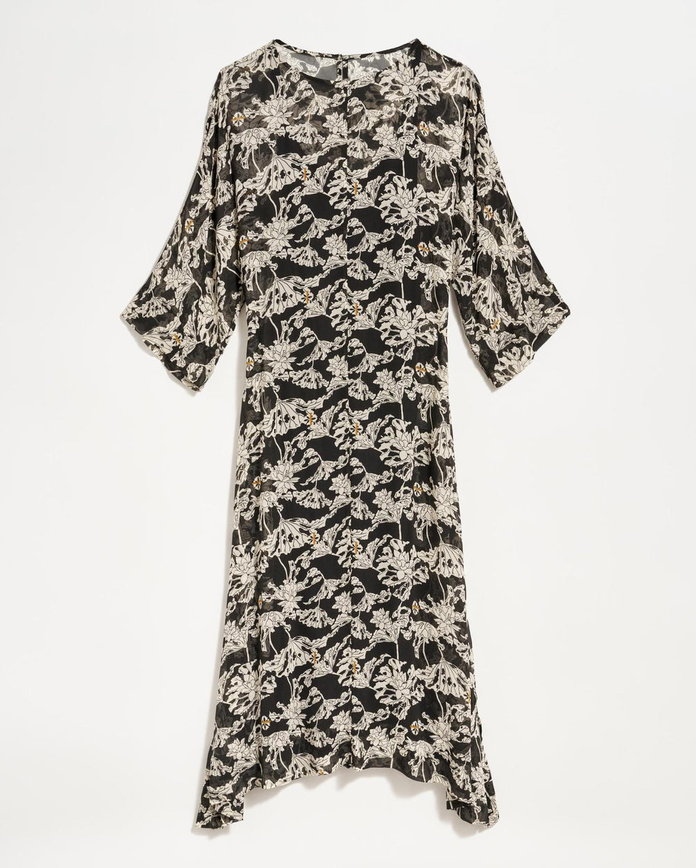 Women Sheer Zen Dress Black/white | Billy Reid Dresses