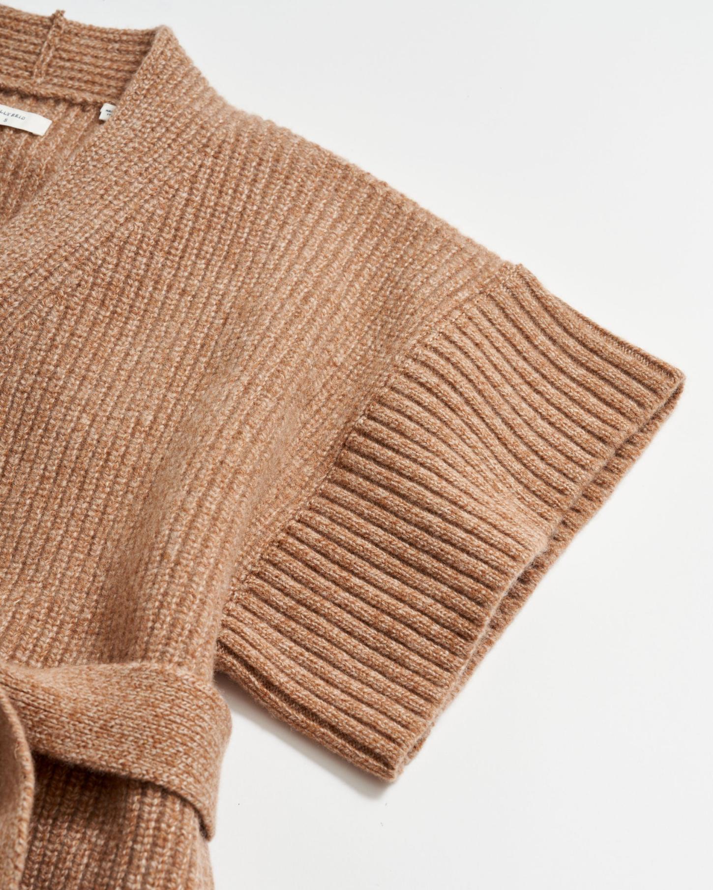 Women Shell Wrap Cardigan Camel | Billy Reid Sweaters &amp; Knits