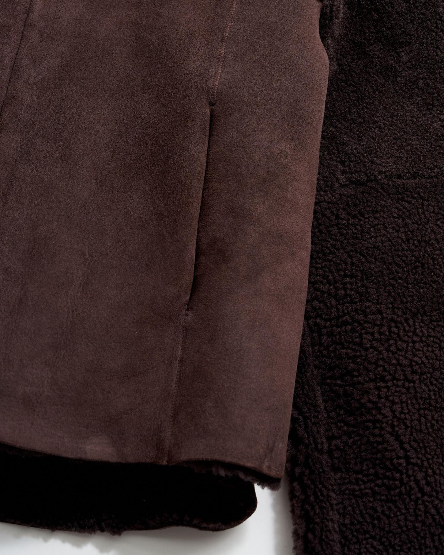 Women Short Shearling Jacket Coffee Bean | Billy Reid Jackets &amp; Outerwear