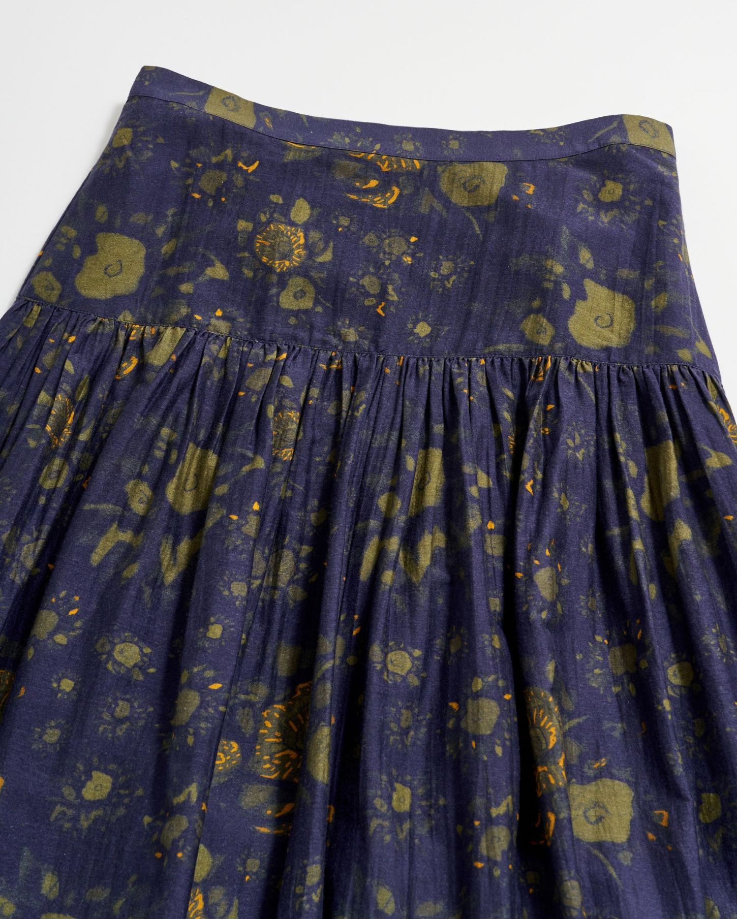 Women Soft Yoke Skirt Navy | Billy Reid Bottoms