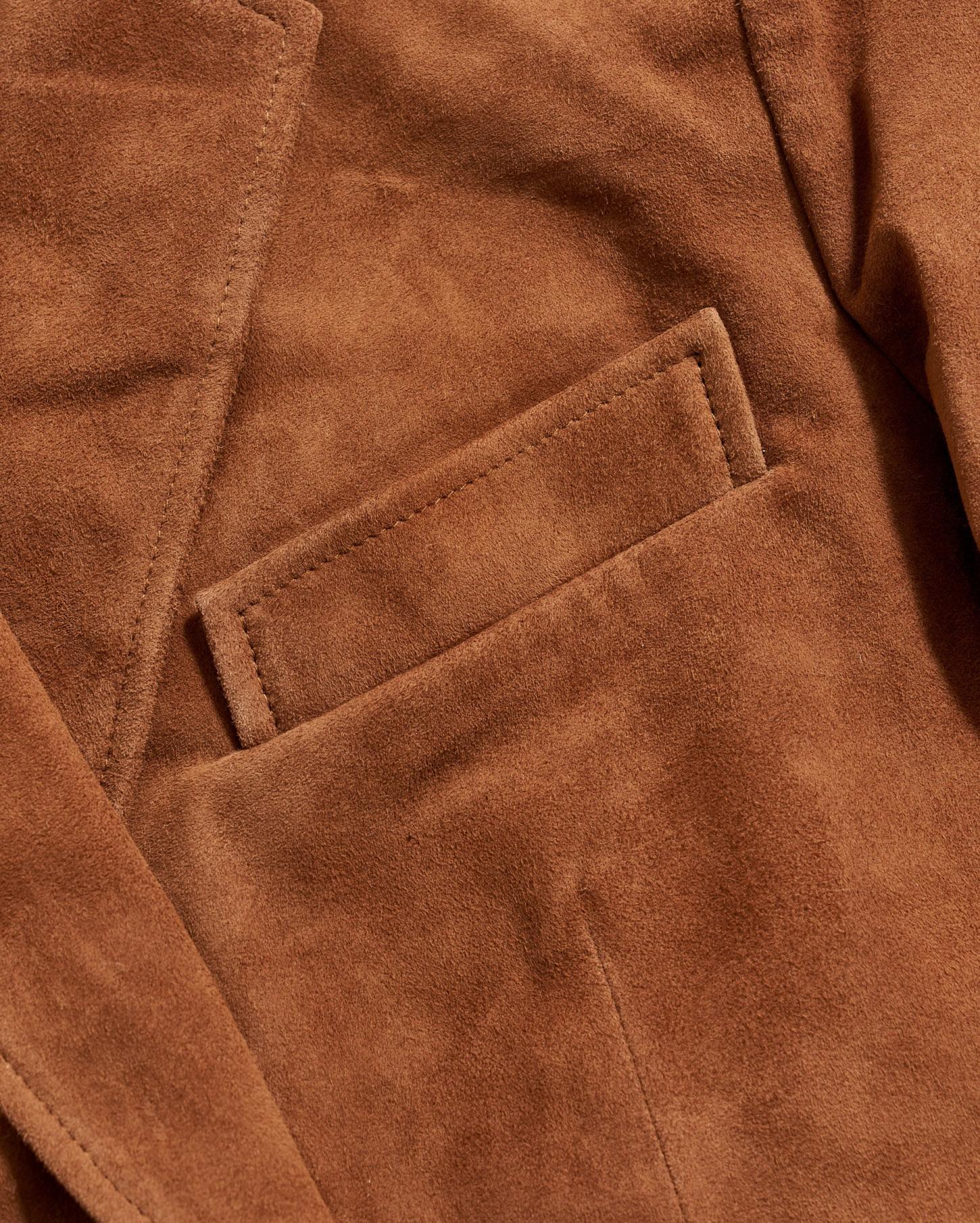 Women Suede Blazer Cognac | Billy Reid Jackets &amp; Outerwear