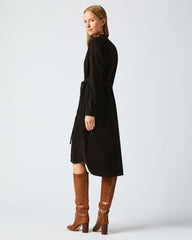 Women Suede Shirttail Dress Coffee Bean | Billy Reid Dresses