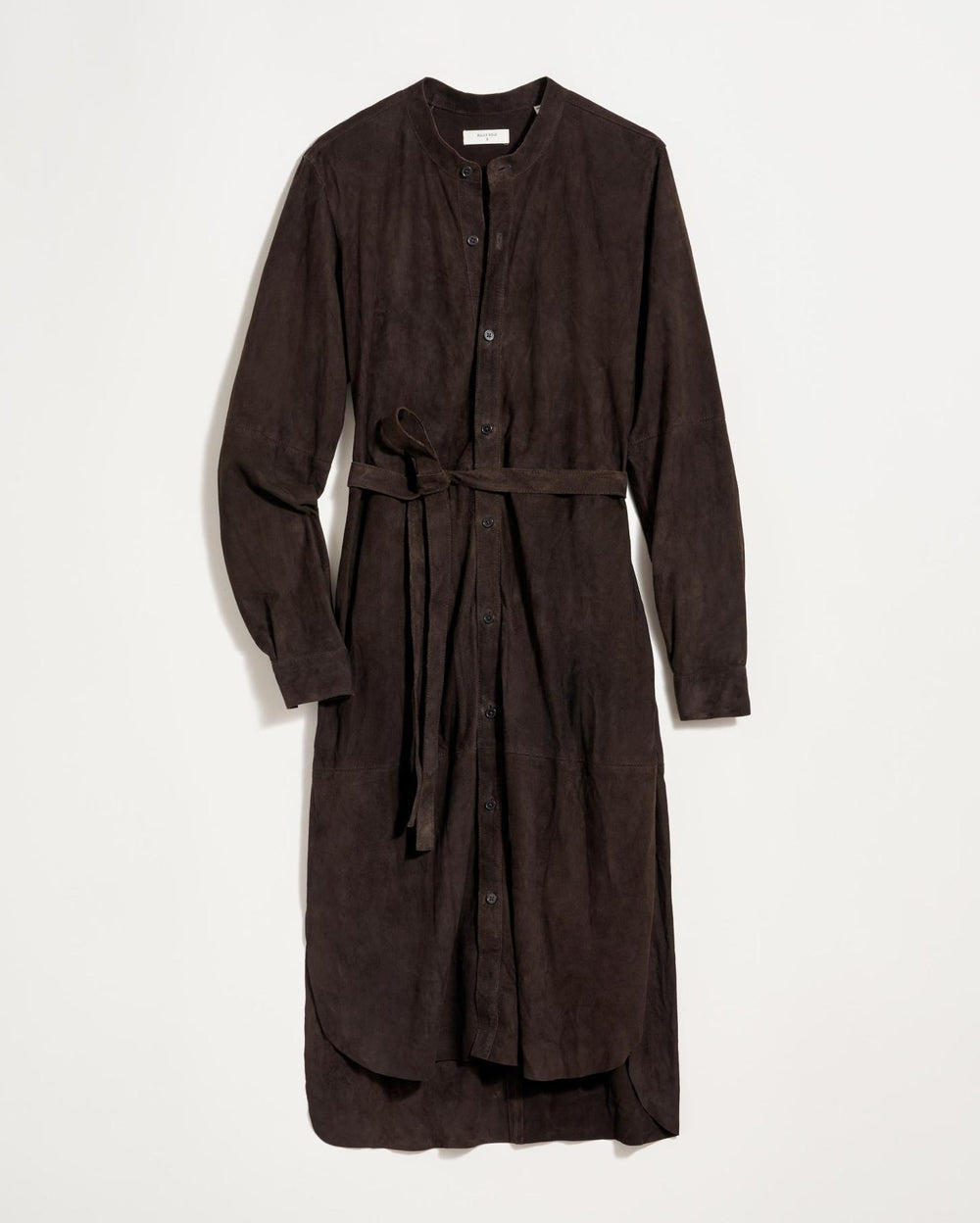 Women Suede Shirttail Dress Coffee Bean | Billy Reid Dresses