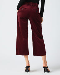 Women Tab Cropped Trouser Maroon | Billy Reid Bottoms