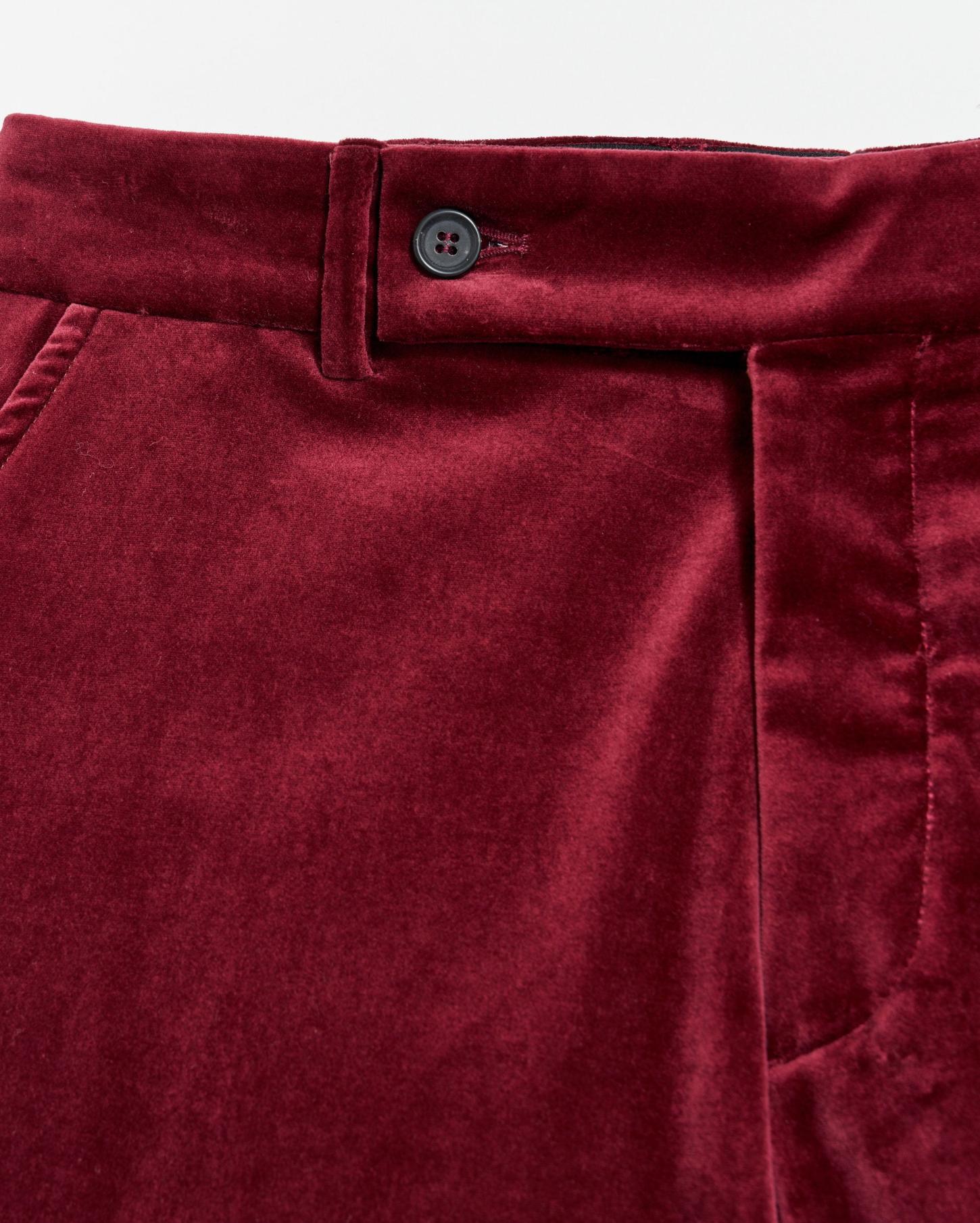 Women Tab Cropped Trouser Maroon | Billy Reid Bottoms