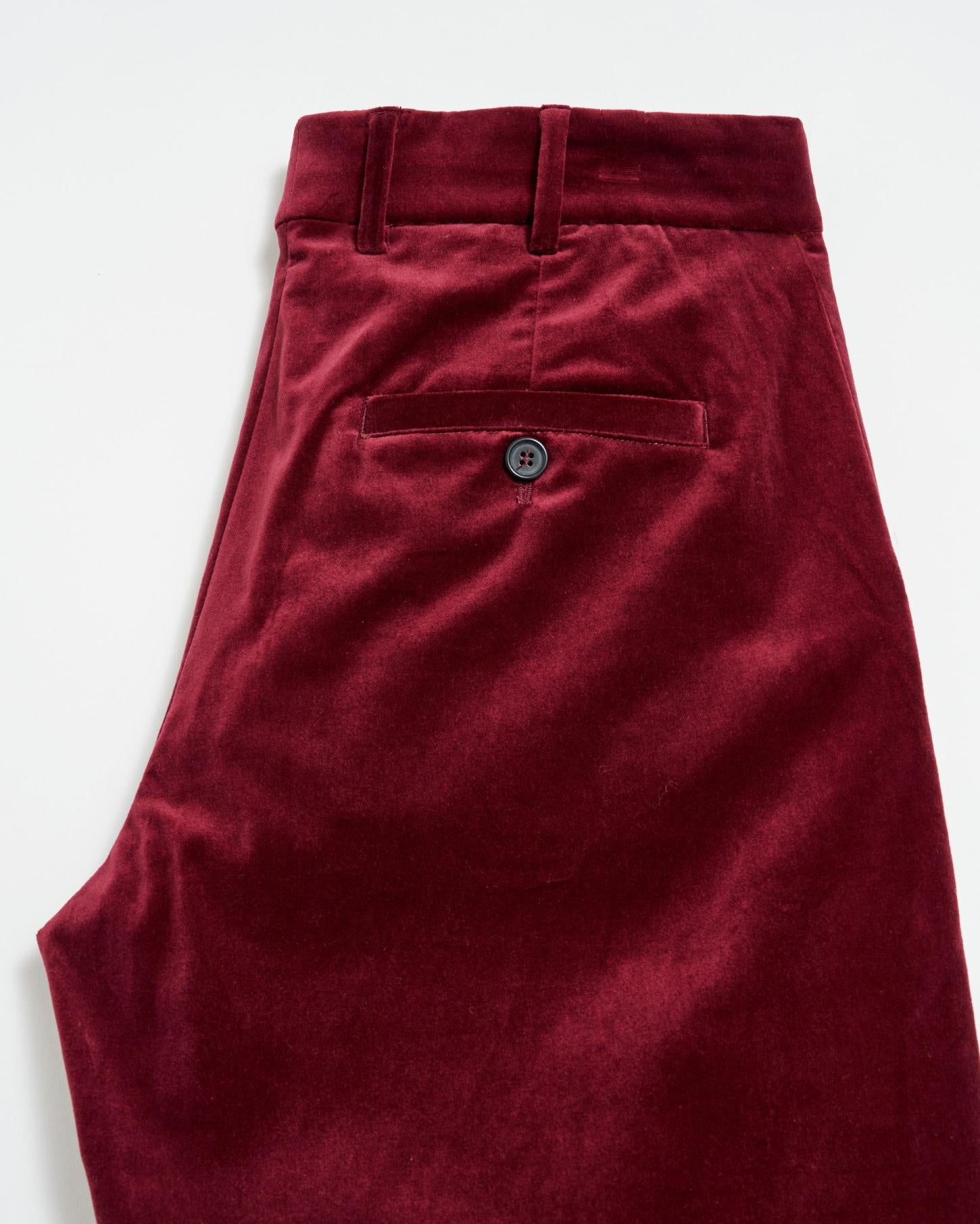 Women Tab Cropped Trouser Maroon | Billy Reid Bottoms
