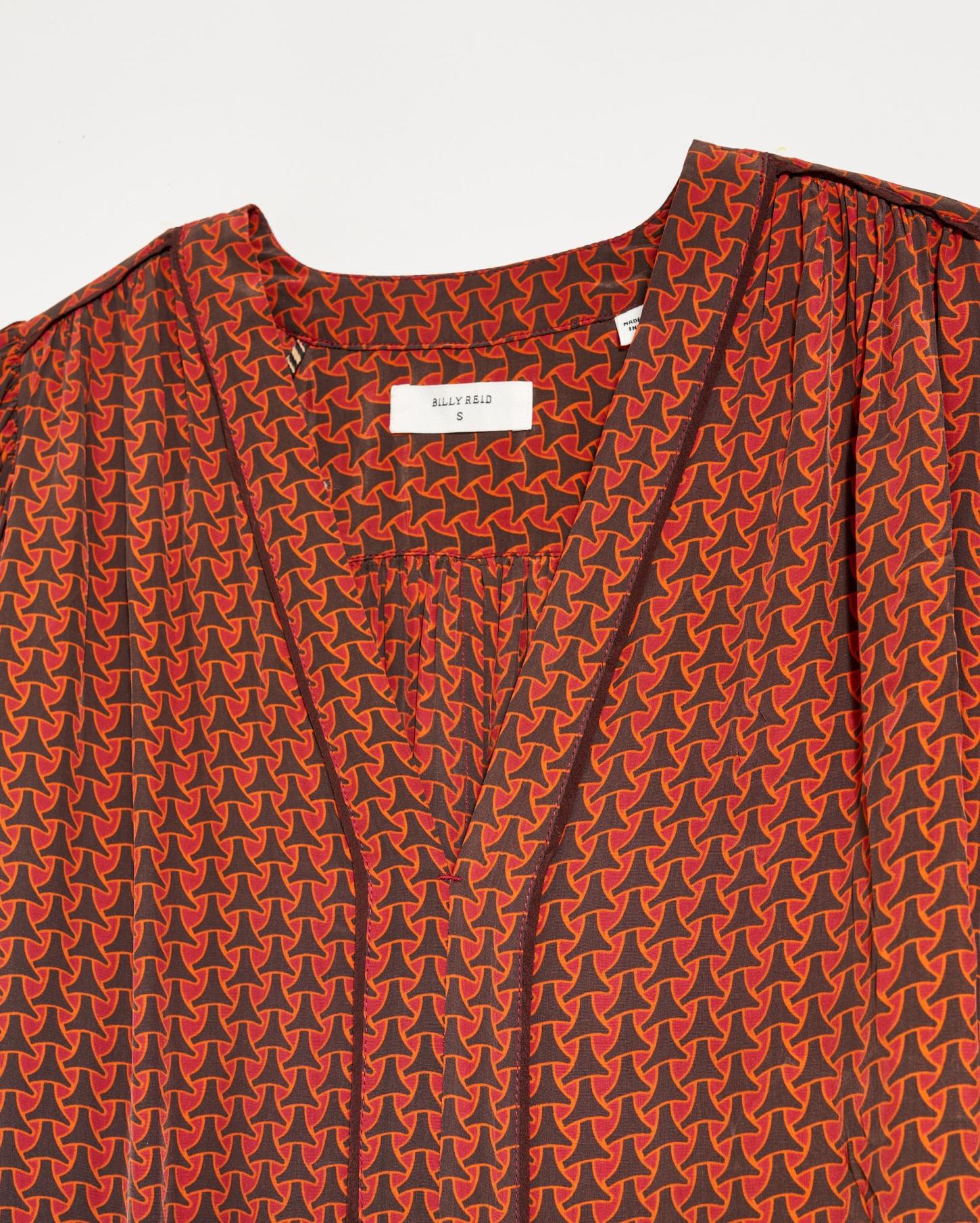 Women Tea Dress Wine/chocolate | Billy Reid Dresses