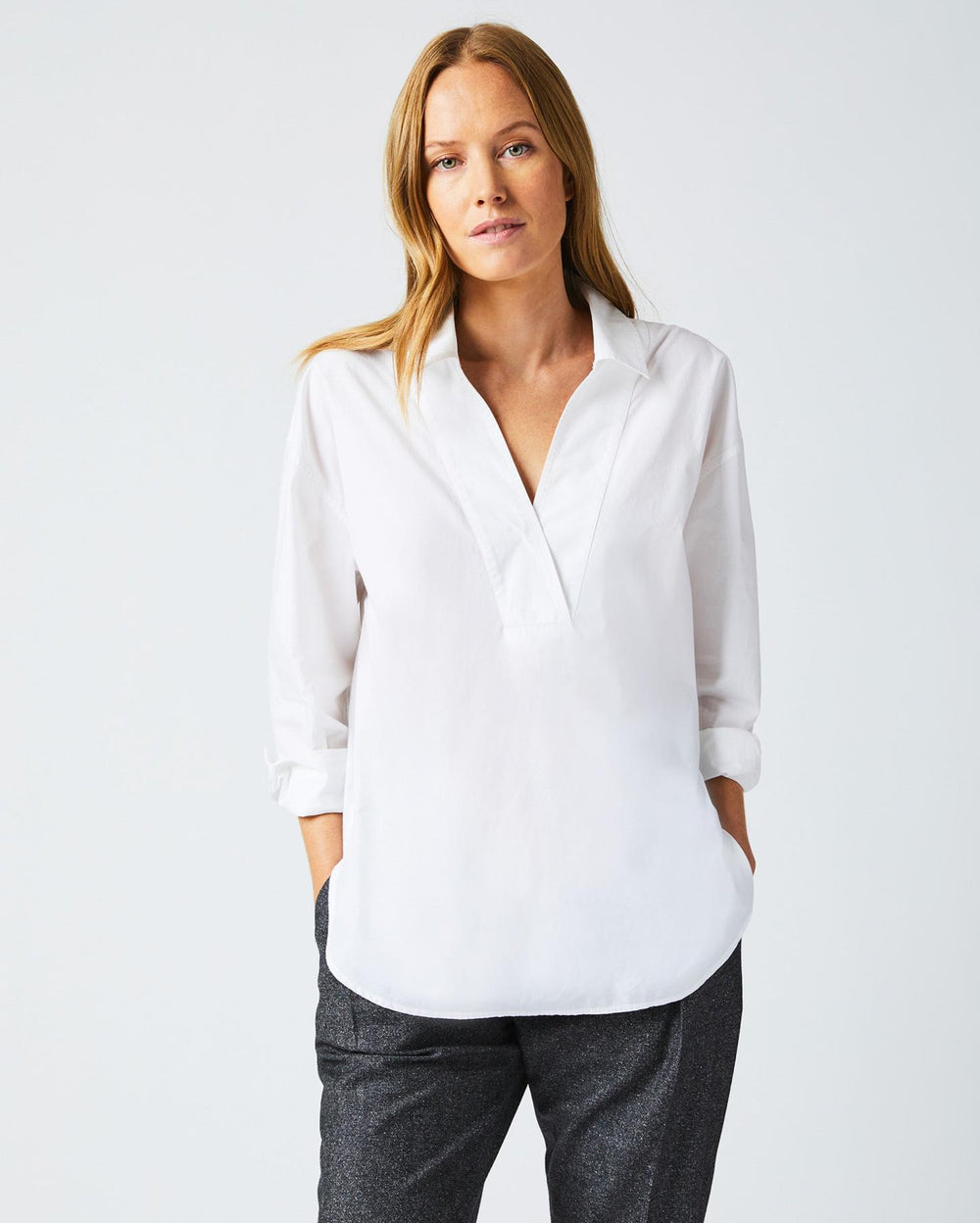 Women The Big Shirt White | Billy Reid Tops