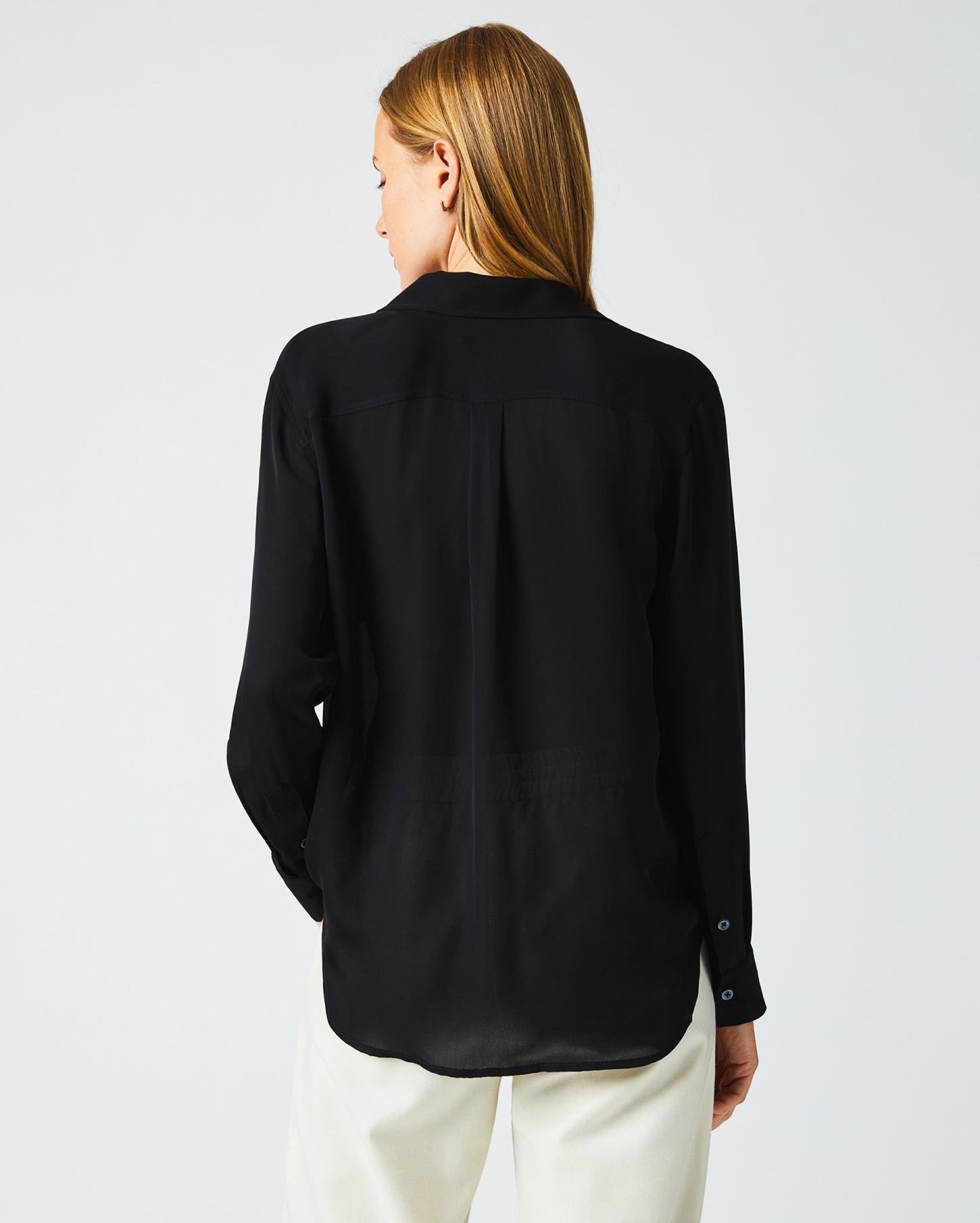 Women The Utility Shirt Black | Billy Reid Tops