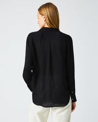 Women The Utility Shirt Black | Billy Reid Tops