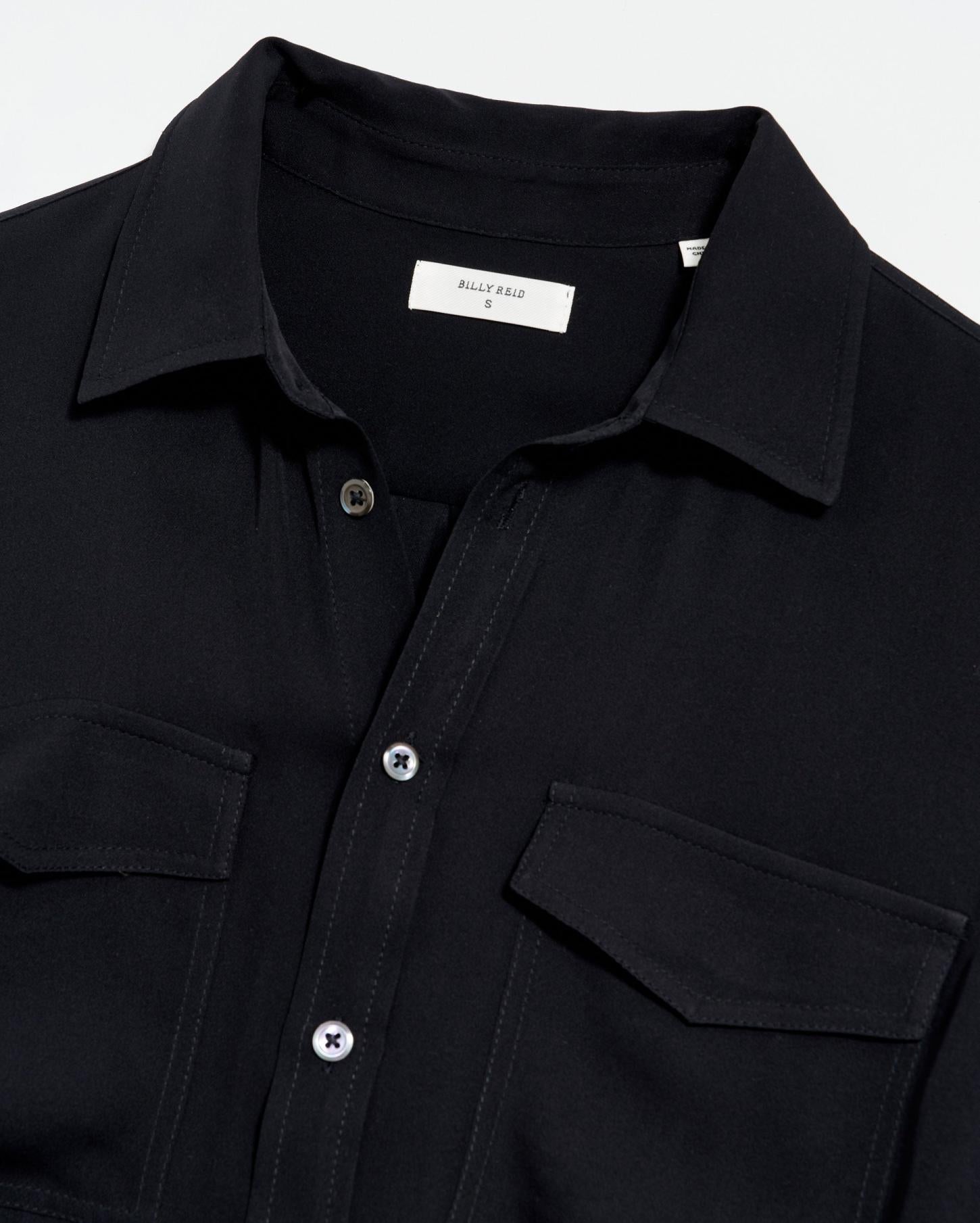 Women The Utility Shirt Black | Billy Reid Tops