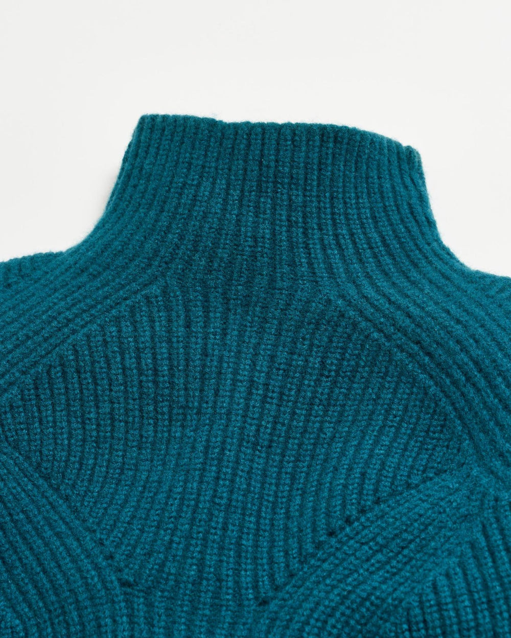 Women Transfer Rib Funnel Sweater Dark Teal | Billy Reid Sweaters &amp; Knits