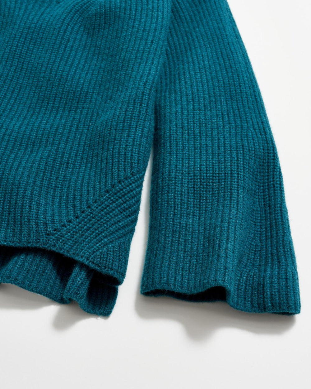 Women Transfer Rib Funnel Sweater Dark Teal | Billy Reid Sweaters &amp; Knits