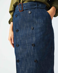 Women Trench Skirt Navy | Billy Reid Bottoms