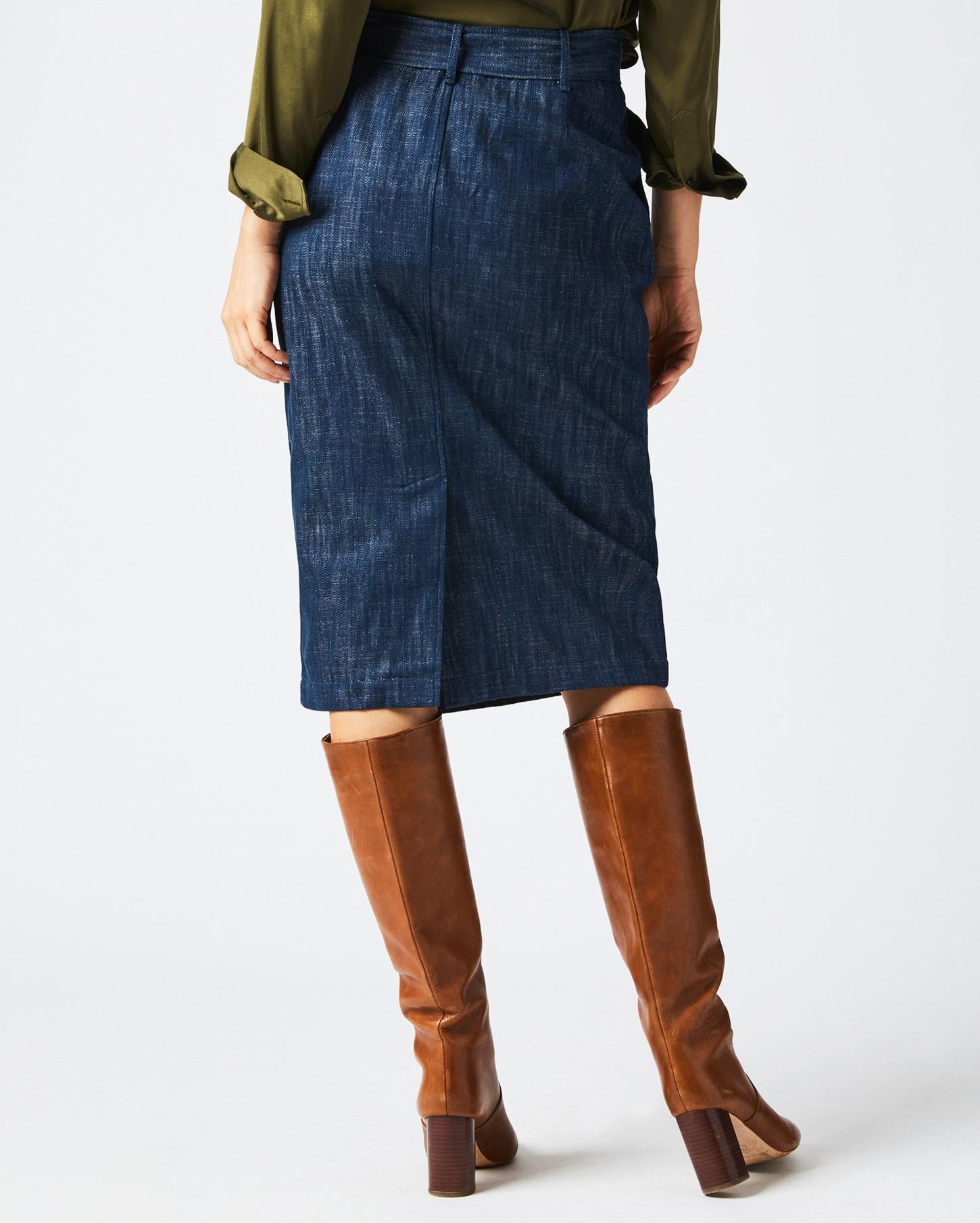 Women Trench Skirt Navy | Billy Reid Bottoms