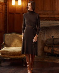 Women Turtleneck Sweater Dress Coffee Bean | Billy Reid Dresses