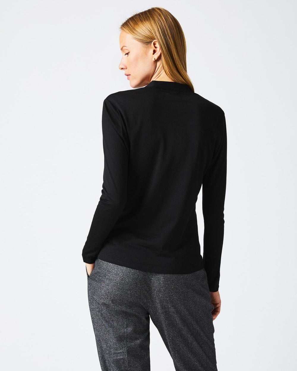 Women V Neck Knit Black | Billy Reid Tops