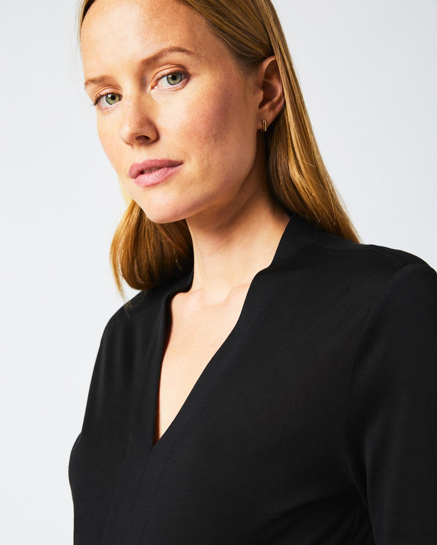 Women V Neck Knit Black | Billy Reid Tops