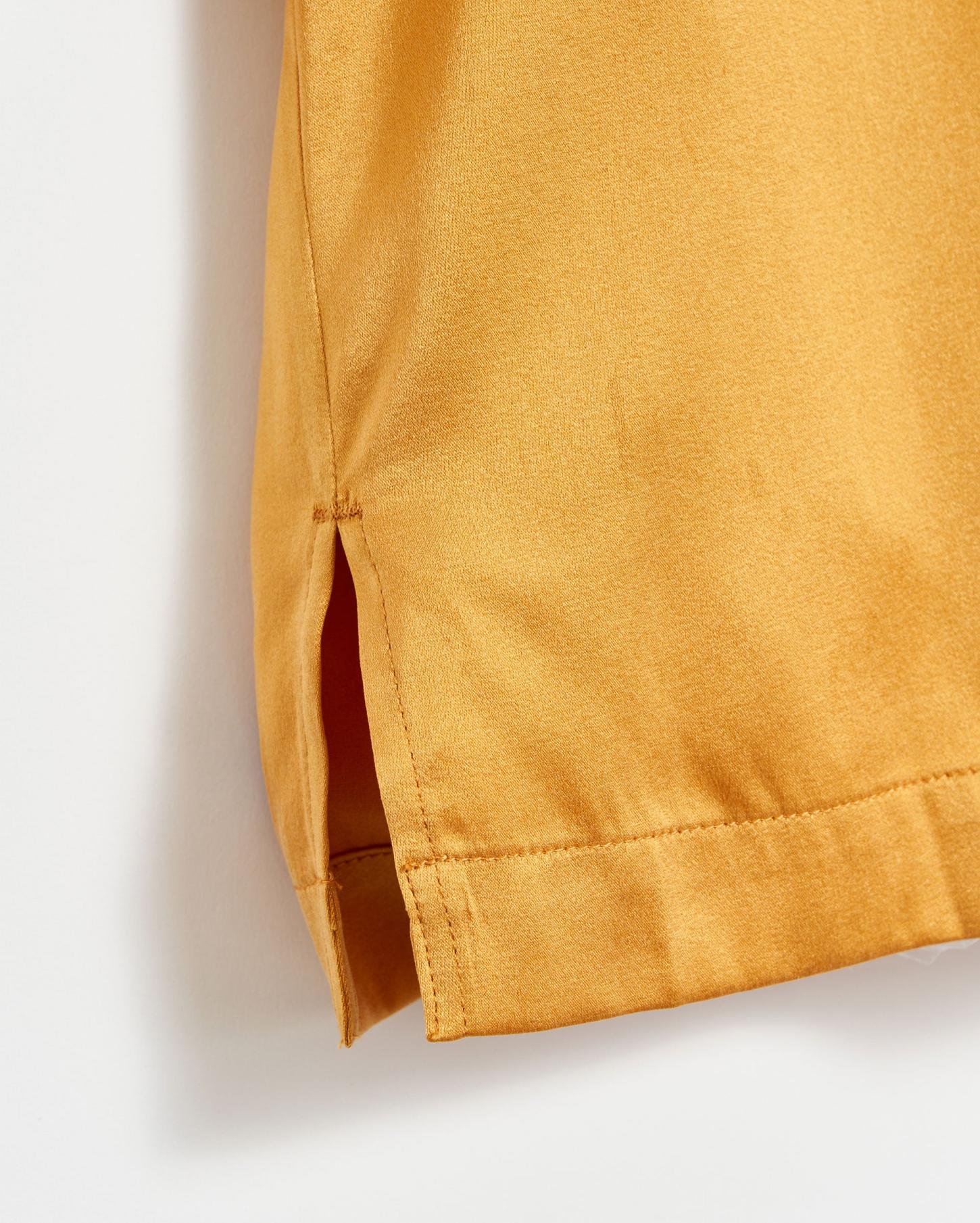 Women V Pleat Blouse Amber Gold | Billy Reid Tops