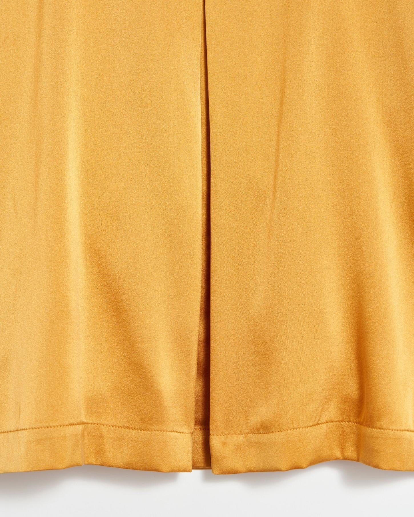 Women V Pleat Blouse Amber Gold | Billy Reid Tops
