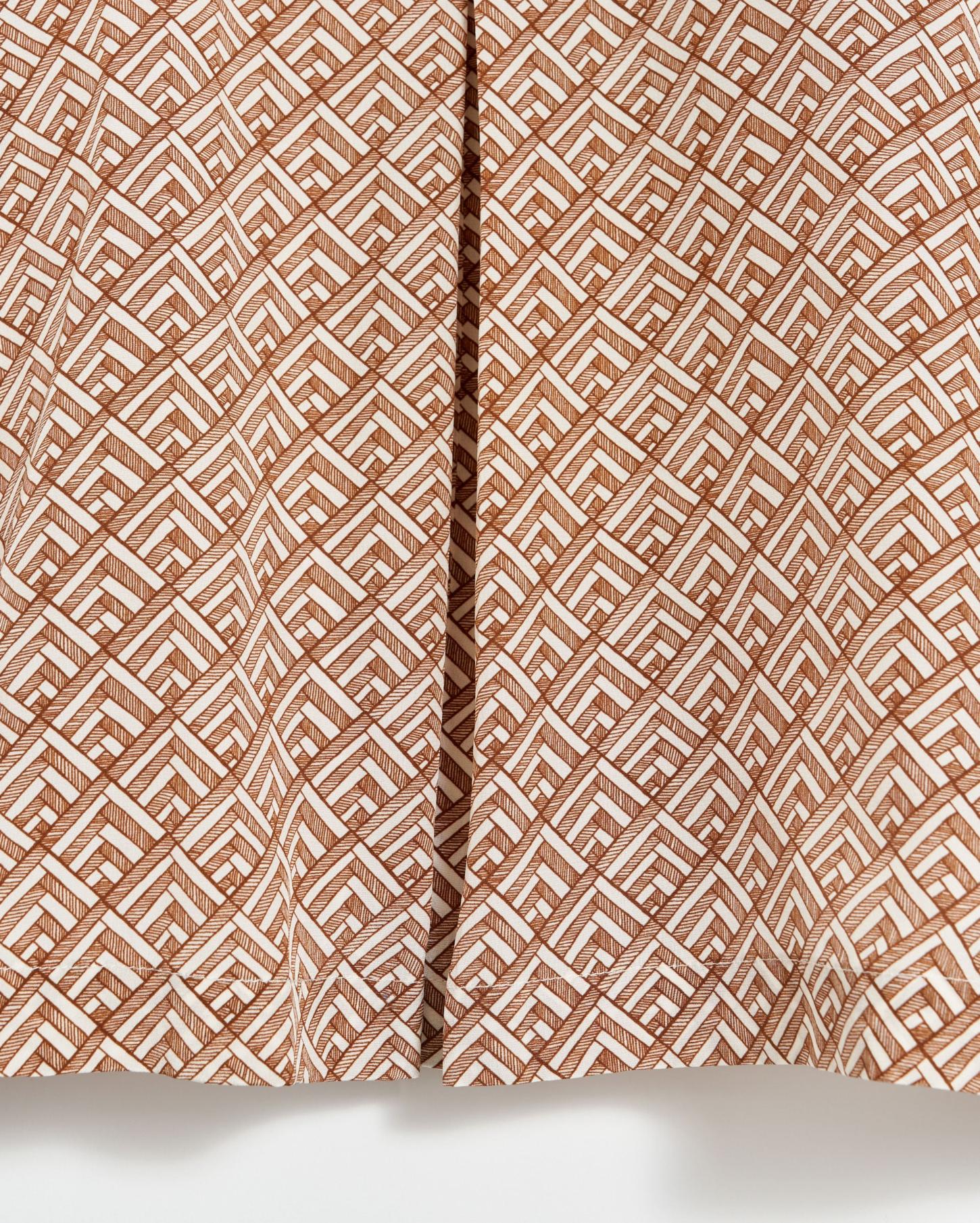 Women V Pleat Blouse Cream/brown | Billy Reid Tops