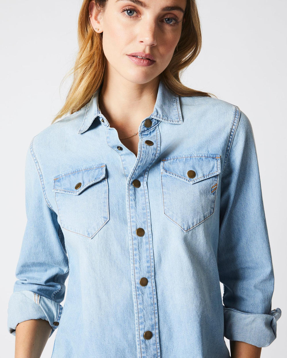 Women Women's Shoals Denim Shirt Denim Wash | Billy Reid Tops