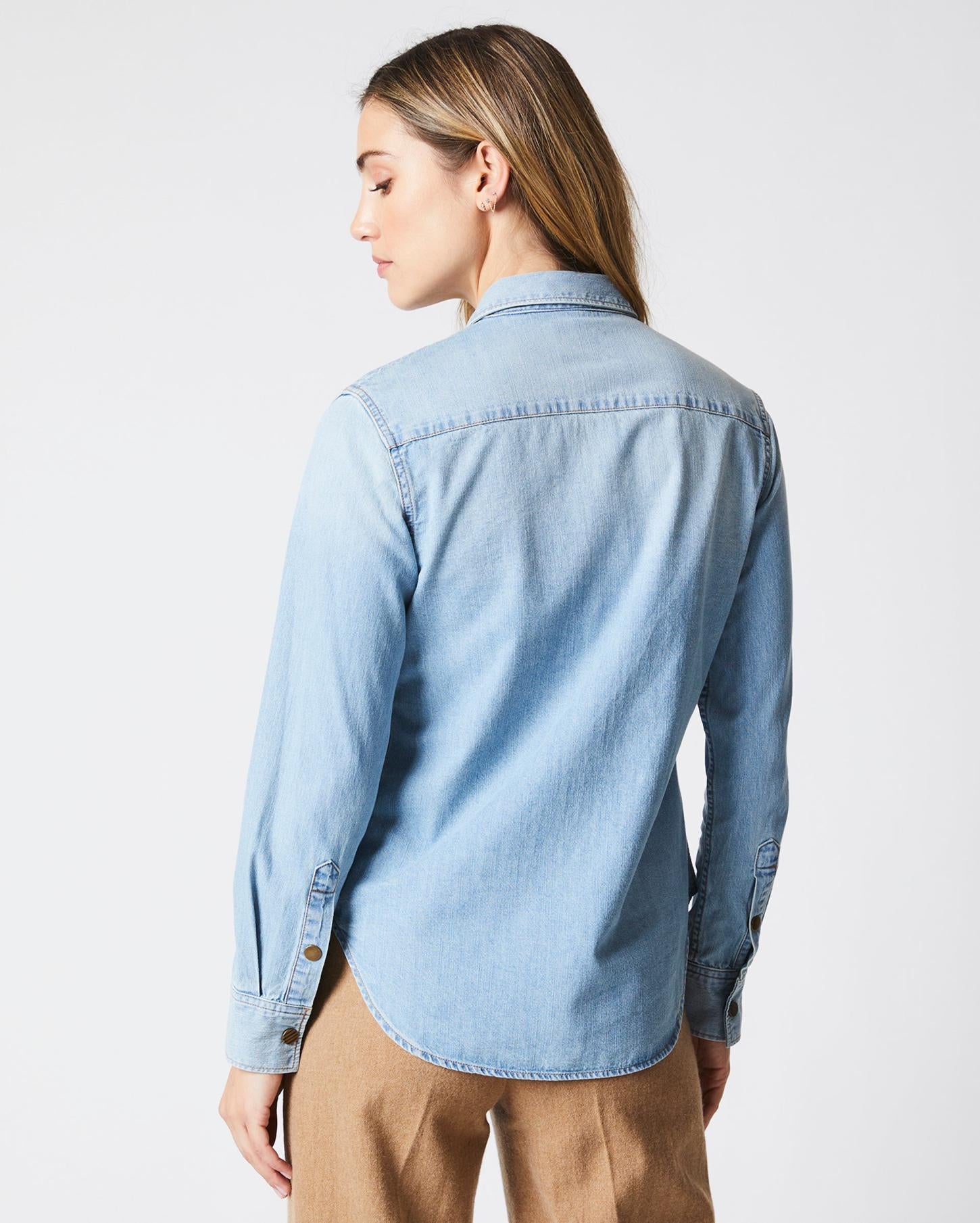Women Women's Shoals Denim Shirt Denim Wash | Billy Reid Tops