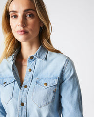 Women Women's Shoals Denim Shirt Denim Wash | Billy Reid Tops