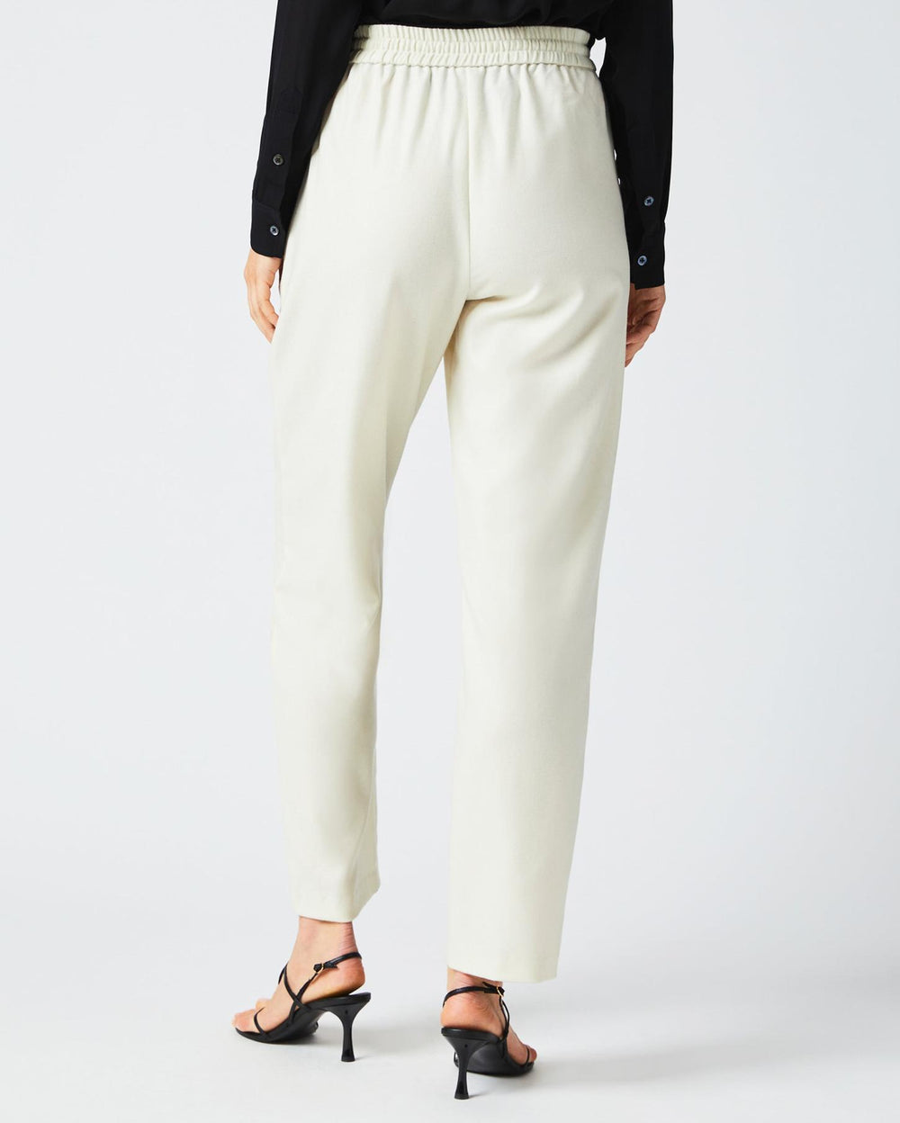Women Wool Track Pant Cream | Billy Reid Bottoms