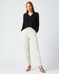 Women Wool Track Pant Cream | Billy Reid Bottoms