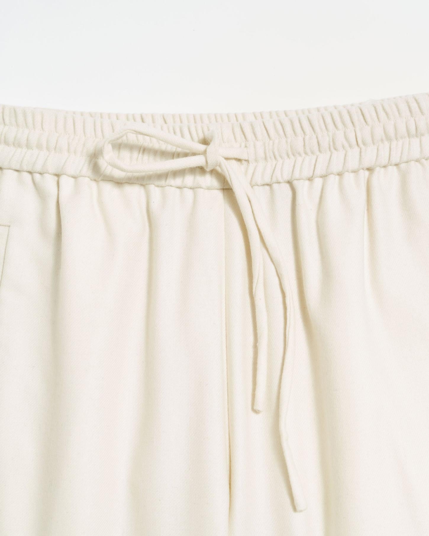 Women Wool Track Pant Cream | Billy Reid Bottoms