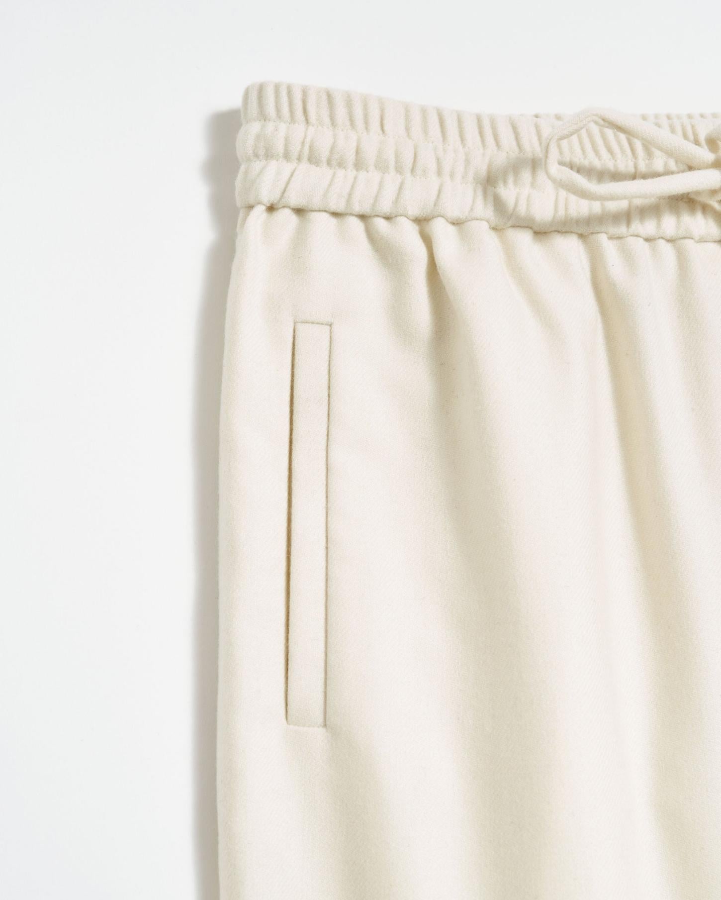 Women Wool Track Pant Cream | Billy Reid Bottoms