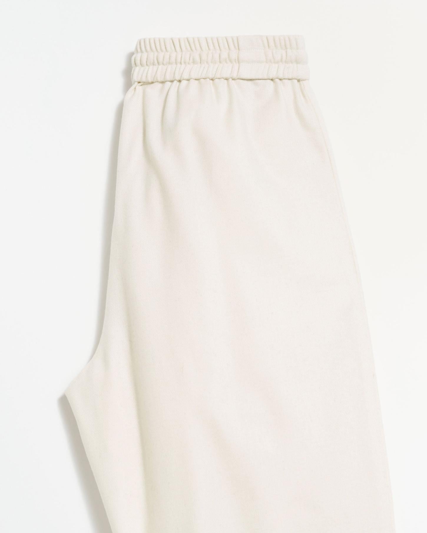 Women Wool Track Pant Cream | Billy Reid Bottoms
